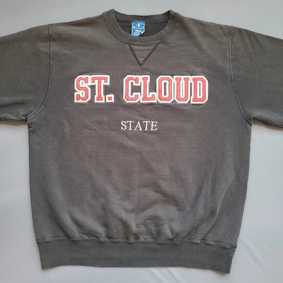 Vtg 90s Champion Size XL Pullover Sweater St Cloud State University Sweatshirt - Picture 6 of 15